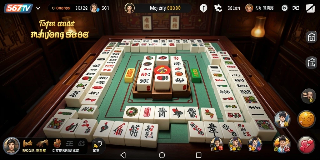 Gameplay Mahjong yang seru di 567TV dengan desain grafis menarik.