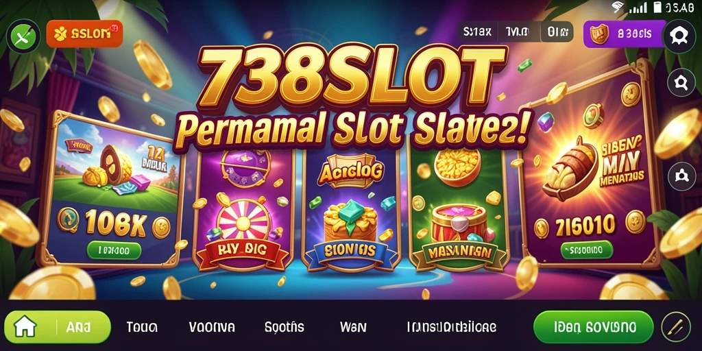 Tangkapan layar utama 738SLOT menampilkan gameplay yang menakjubkan dan interaktif.