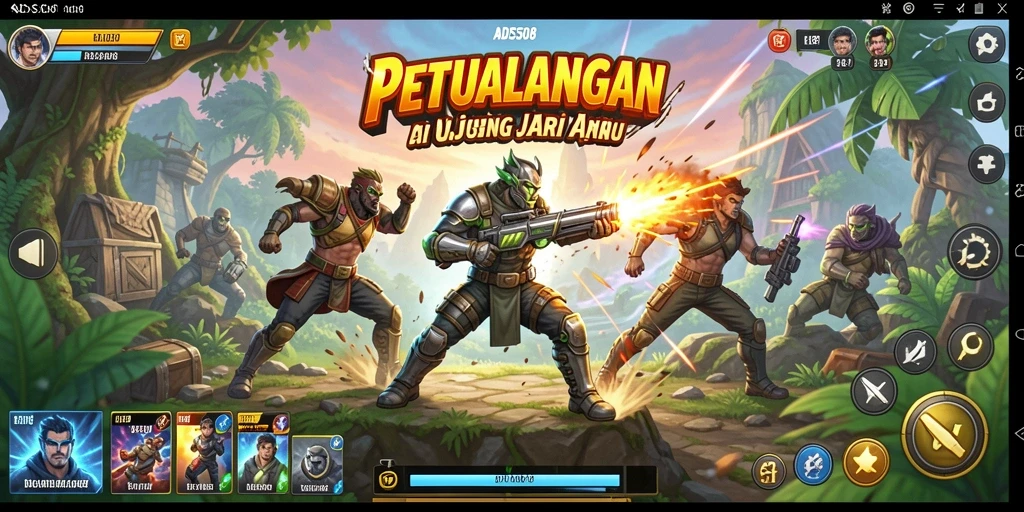 Tampilan seru gameplay ADS508 dengan pertarungan yang intens.
