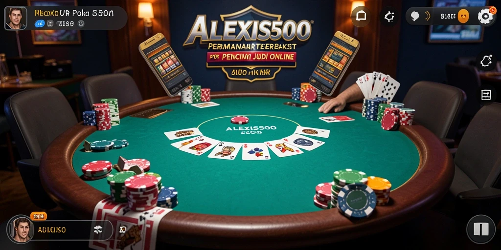Tampilan gameplay ALEXIS500 dengan variasi permainan Poker yang menarik.