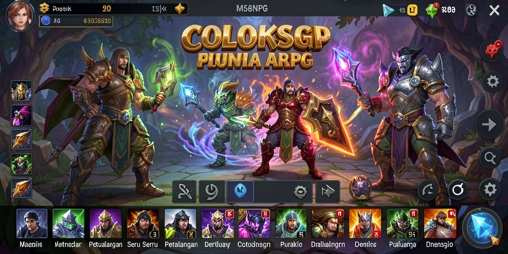 Tampilan aksi seru dalam gameplay COLOKSGP ARPG.