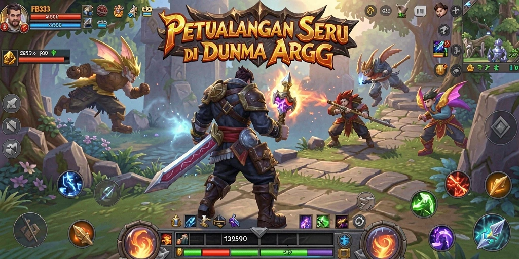 Tampilan gameplay FB333 dalam dunia penuh petualangan ARPG.