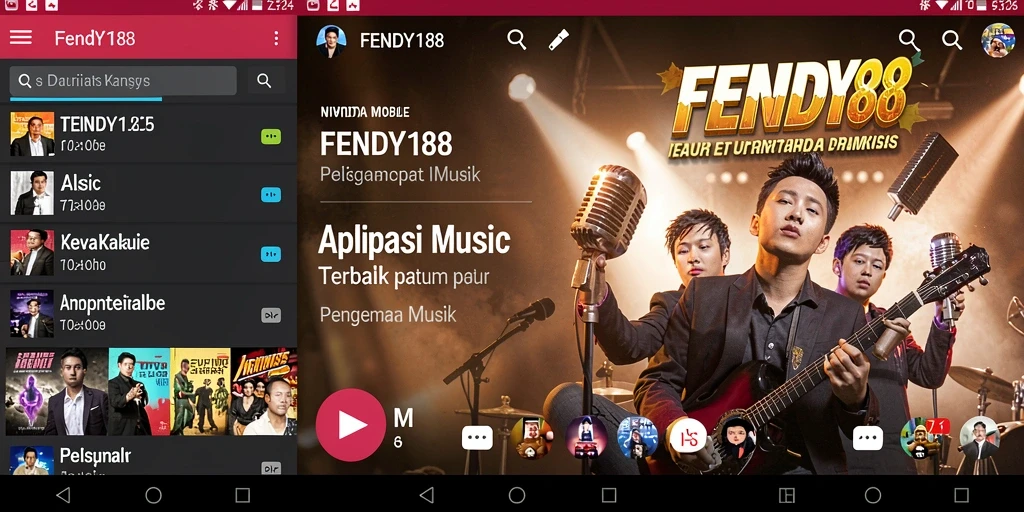 Tampilan gameplay seru di FENDY188 saat pengguna bermain musik.