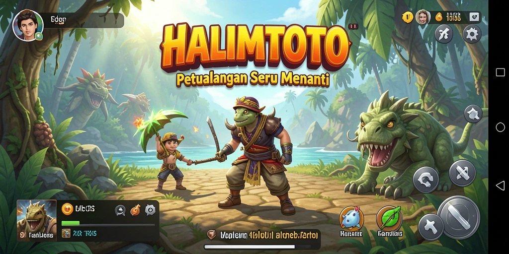 Tangkapan layar gameplay HALIMTOTO menampilkan momen petualangan yang mendebarkan.