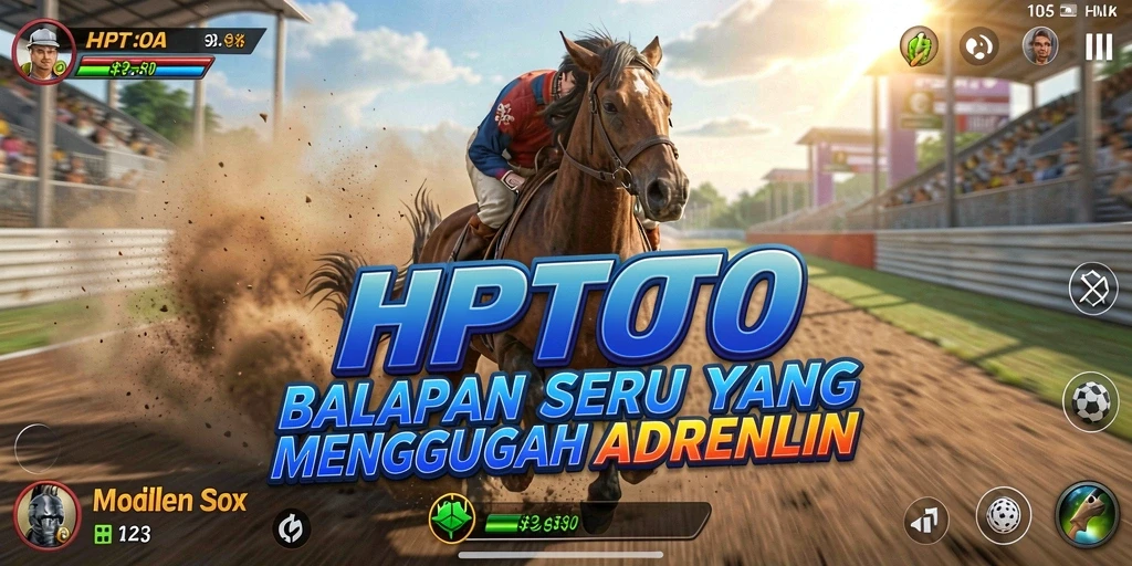 Screenshot HPTOTO menampilkan aksi balapan yang mendebarkan di lintasan.