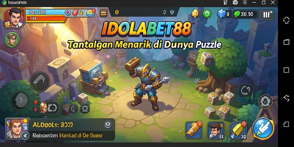 Tampilan gameplay IDOLABET88 dengan level puzzle menantang.