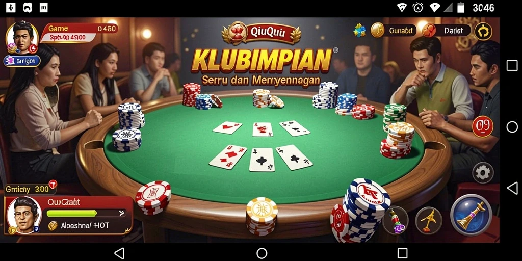 Tampilan gameplay seru dari KLUBIMPIAN dengan interaksi QiuQiu.