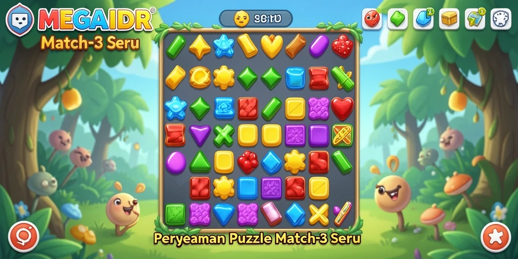 Tampilan gameplay seru dari MEGAIDR dalam mencocokkan objek.
