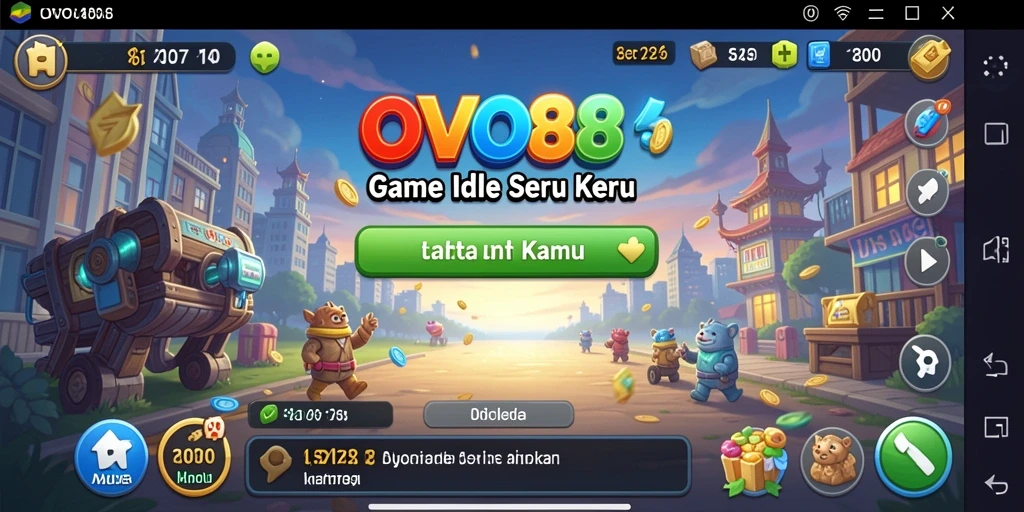 Screenshot gameplay OVO88 menampilkan karakter yang sedang beraksi di dunia Idle.