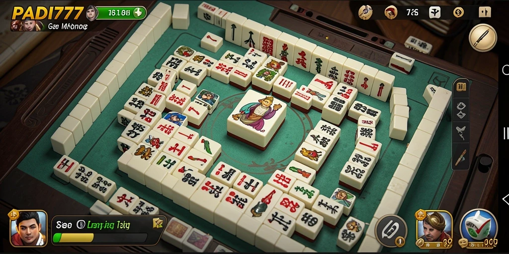 Tampilan gameplay Mahjong yang seru dan mendebarkan di PADI777.