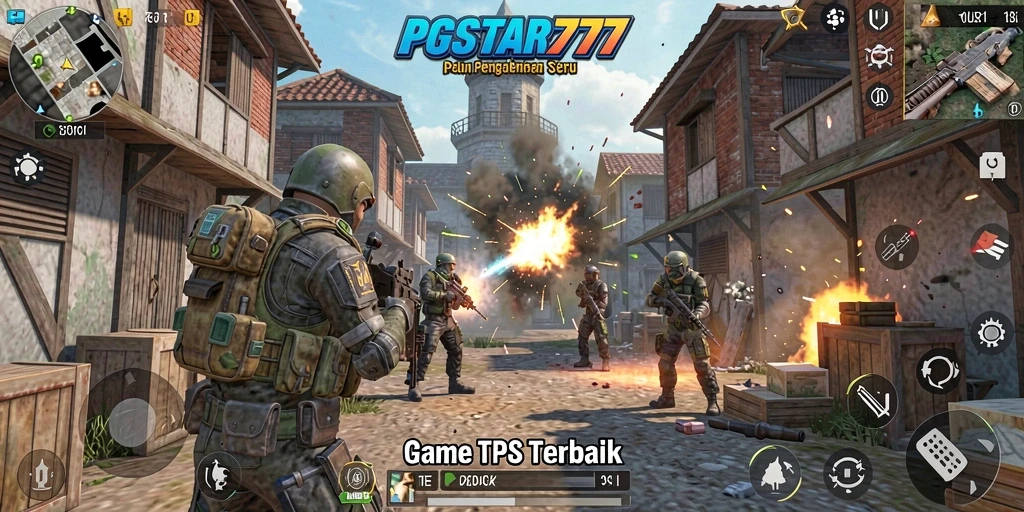 Tampilan gameplay seru di PGSTAR777 dengan aksi baku tembak intens.