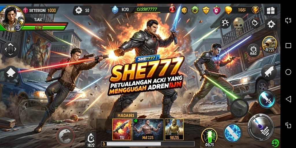 Tampilan gameplay intense di SHE777 dengan aksi yang mendebarkan.