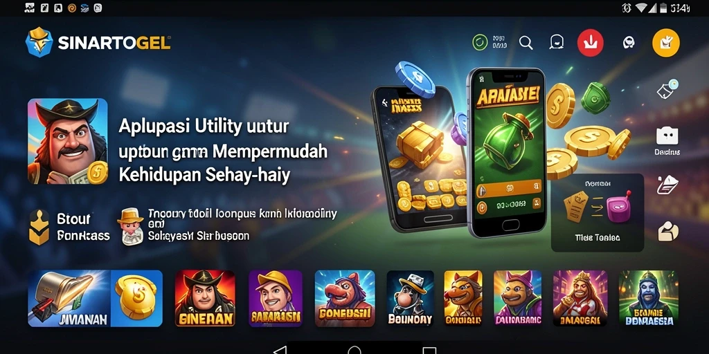 Tampilan antarmuka aplikasi SINARTOGEL yang ramah pengguna.