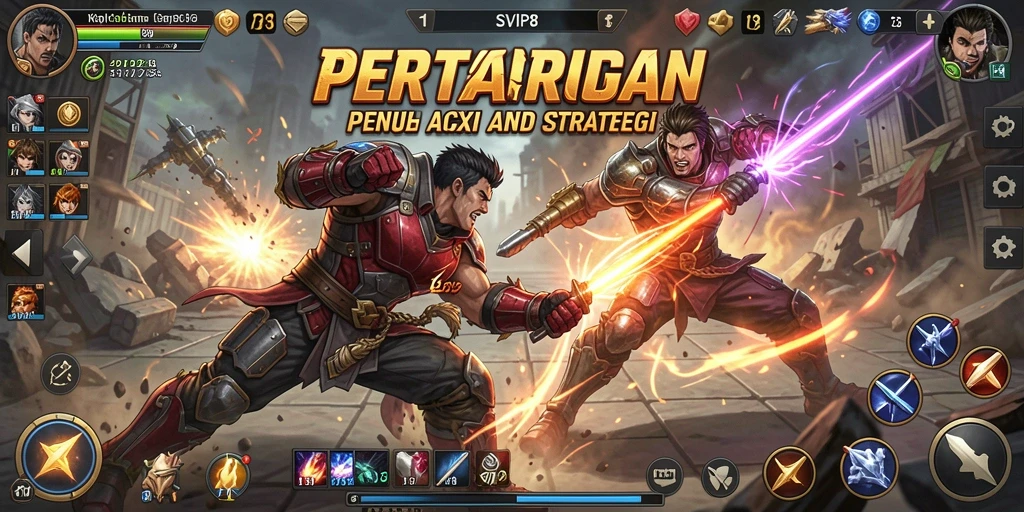 Tampilan pertarungan seru dalam gameplay SVIP8 yang mendebarkan.