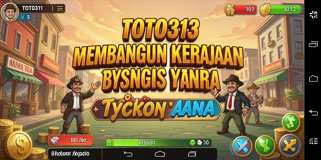 Tampilan gameplay <strong>TOTO313</strong> saat membangun kerajaan bisnis yang megah.