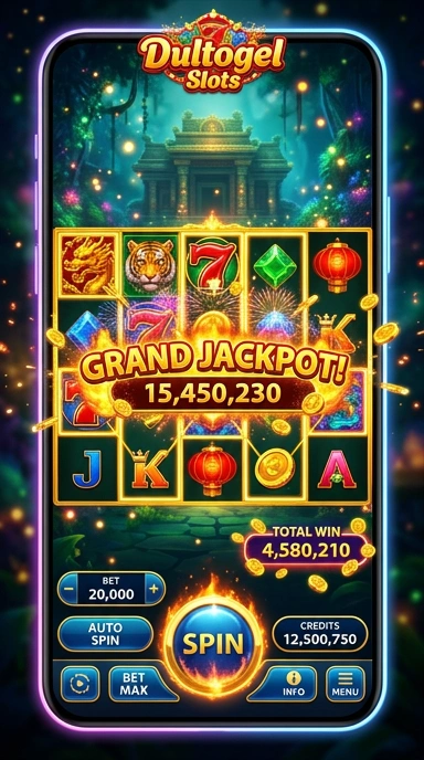 Menu navigasi aplikasi dultogel yang mudah diakses.